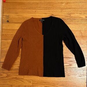 41 Hawthorn Two-Tone Sweater in Black and Brown